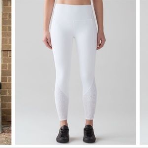 White lulu lemon anew leggings